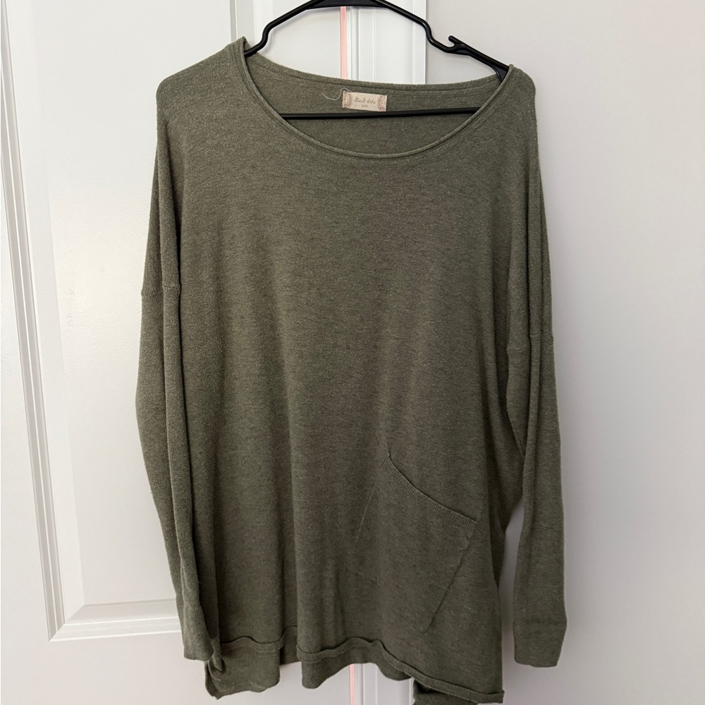 Altar'd State Olive Knit Top